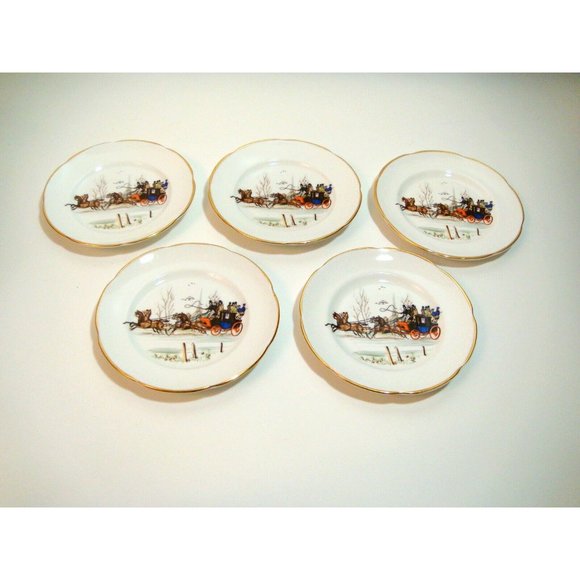 Royal Tara Fine Bone China Ireland 6" Plates Set of Five - Picture 5 of 5